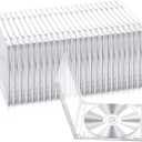 Kigley 25 Pcs 10.4 mm CD Jewel Cases Standard Single Clear CD Case DVD Cover Protection Replacement (Clear)