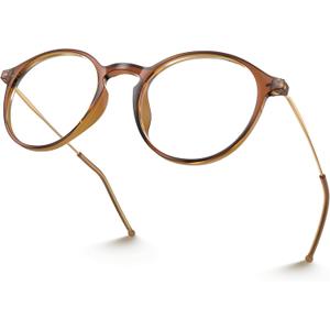 VISOONE Round Lightweight Blue Light Blocking Glasses Women Men Fashion Cute Thin Eyewear Niko