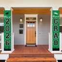 2026 Graduation Decorations, Graduation Banner Class of 2026, Hanging Congratulations/Congrats Grad Banner for Door and Porch, Party Decor - Green