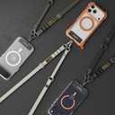 MAGEASY 2-in-1 Phone Lanyard Crossbody & Wristlet with Tether Tab & Belt Clip, Adjustable Phone Strap, Hands-Free Anti-Drop Travel Rave Accessories for iPhone & Android (Black)
