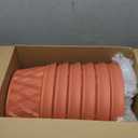 Sungmor Wall Hanging Planters,11.5 Inch Hanging Flower Pots for Railing Fence - Indoor Outdoor Balcony Wall Hanging Basket, Plastic Plant Pot Container - Half Round & 6PC Pack & Brick Red