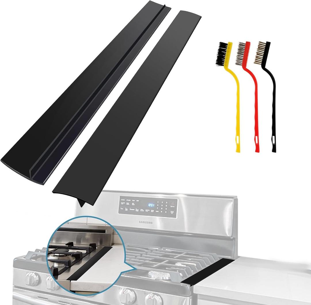 Stove Gap Covers Stove Guard Top Protector (5 Pack) Kitchen Counter Stove Burner Covers, Heat Resistant Oven Gap Filler Seals Gaps