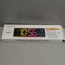 Digital Wall Clock Large Display 16", Digital Clock with 11 RGB Colors Changing Remote Control, LED Clocks with Night Lights for Living Room Bedroom Office Classroom Decor, Auto DST (Multicolor)