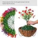HyeFlora Artificial Fake Hanging Plants Flowers with Basket Outdoor Decor Faux Silk Dasiy Flower Arrangements in Pot Planter for Porch Home Indoor Patio Garden Yard Decoration, Mix