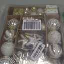 Christmas Ball Ornaments Set, 47ct 2.36 Inch Champagne Gold Assorted Xmas Tree Ball Ornaments, Shatterproof Christmas Tree Hanging Ornaments for Xmas Decoration