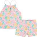 Hurley Girls' Boyshort Tankini 2-Piece Swimsuit (10, Blue Ice/Boyshort)