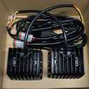 Auxbeam 6 Modes Amber White LED Pods XP-Ultra Series 3 Inch 96W Dual Color Offroad Strobe Lights Spot Flood Combo Amber Ditch Lights Flashing Warning Emergency LED Cubes, Pair