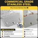 KOLET Offset Door Hinges, 3.5 Inches Swing Clear Hinges, 5/8" Radius Corner Ball Bearing Door Hinges, 2 Inches Widen Doorway, Smooth and Easy Installation, Brushed Nickel, 3 Packs