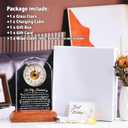 Glass Clock Gifts for Husband from Wife with Wooden Light Base, Personalized Gift for Husband Who Has Everything on Birthday Anniversary, Presents for Him on Christmas Home Desk Clock