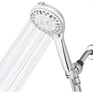 Waterpik ShowerClean Pro Hand Held Shower Head High Pressure Rinser With Built-in Power Jet -Wash, Shower -Cleaner In Chrome, QCW-763ME