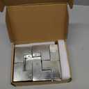 12 Pcs 1" Square Tube Fittings-2 Way Connector, L Square Tubing 90 Degree Corner Joint Fence Rail Clamp