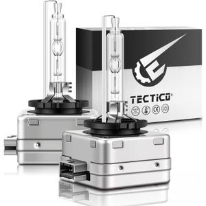 TECTICO 6000K D3S Xenon Hid Headlights Bulbs, 35W Diamand White 85122UB 66240 66040 Replacement Metal Stents Base For 12V car Pack of 2