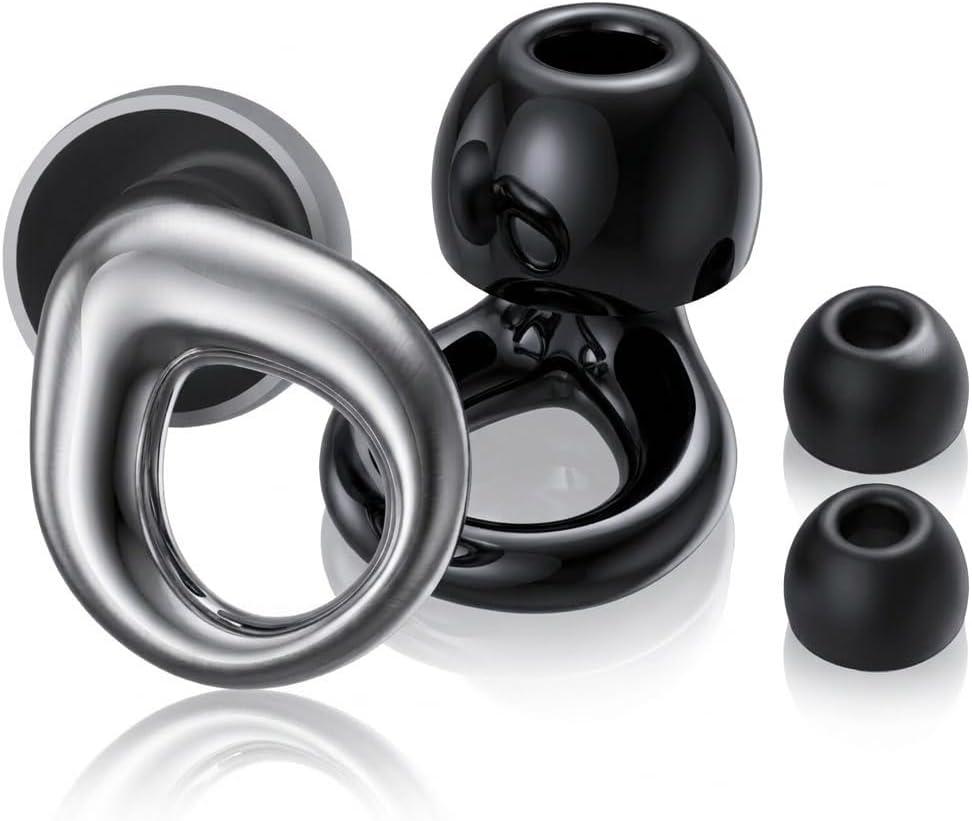 Ear Plugs for Sleeping Noise Cancelling, ReusablBlack-Sliver