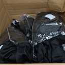 Trlyc Spandex Folding Chair Covers 100 Pcs Universal Fitted Stretchy Dining Chair Slipcovers for Wedding Party Banquet Flat-Front Chair Cover (Black)