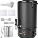 POWLAB Commercial 8L Wax Melter for Candle Making - Electric Wax Melter for Candle Making with Easy Pour Spout, Temperature Control & Quick Melt Design - Ideal for Soap, Soy Wax, Home or Business Use