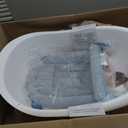 Boon Soak 3 Stage Baby Bathtub - Baby Bath Tub with Three Support Positions for Newborn to Toddlers - Color Changing Drain Plug for Ideal Bath Temperature - Gray - Ages 0 to 18 Months and Up