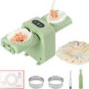 Automatic Dumpling Maker Machine,Double Head Electric Dumpling Maker,Removable Empanada Maker Press with 2 Dough Pressing Tools,Quick Dumpling Empanada Pierogi Maker Tools for Home,Kitchen.