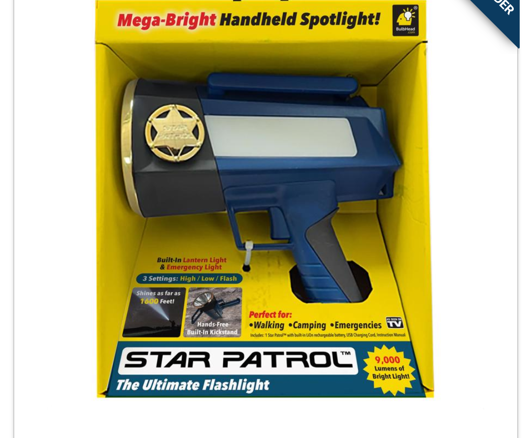 Star Patrol Flashlight 1 Pk Star Patrol Flashlight 1 Pk