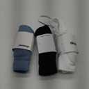 Women's Cross Back Sports Bra Padded Strappy Medium Support Yoga Bra for Workout Fitness 3 Pack (Blue, White, Black) Medium