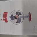 USA 250th Anniversary 12-Inch Oscillating Table Fan, Quiet, 3 Speeds