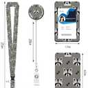 ID Badge Holder with Retractable and Detachable Lanyard, Cute Badge Reel Breakaway Lanyard with Carabiner Clip for Women, Teachers, Nurses, Students, Perfect Work and Office(Funny Raccoon)