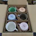 MONITO 12 OZ Coffee Mugs Set of 6, Modern Coffee Mugs Set with handle for Tea/Latte/Cappuccino/Milk/Cocoa.