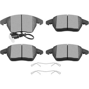SCITOO Ceramic Brake Pads, 4pcs Front Brake Pads Brakes Kits Fit For Audi For A1|For A3|A3 Quattro|TT|TT Quattro,For Volkswagen For Beetle|Bora|CC|Eos|Golf|GTI|Jetta|Multivan|Passat|Passat CC|Rabbit