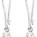 925 Sterling Silver Gemstone Earrings for Women - 7x10mm Teardrop Gemstone - Birthstone Jewelry - Elegant Gift for Wife, Daughter, Sister (01-Jan.-Garnet)