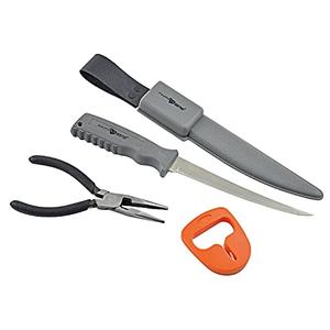 SOUTH BEND 3 Piece Combo Pack with Fillet Knife & Pliers - Knife Set, Fishing Gear