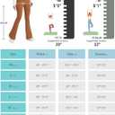 baleaf Women's Flare Leggings with Zipper Pockets Crossover High Waist Bootcut Yoga Pants Tummy Control Bell Bottom Leggings (XL)