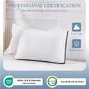 Tencel Surface Pillow Polyester Inside, Shredded Memory Foam Adjustable Bed Pillow for Sleeping, Cooling Tencel Gusseted Pillows for Side Back Stomach Sleepers, Standard size 18"x26"Pack of 1