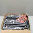 HOOBRO Bar Stools, Set of 2 Bar Chairs, Counter Height Stools, Saddle Barstools with Curved Surface, 24.8 Inches, 2.4" Thick Upholstery, for Kitchen, Dining Room, Cafe Black BB10BY01