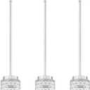 FEMILA 3 Pack Brushed Nickel Pendant Lighting,4" Mini Glass Pendant Light for Kitchen Island, Pendant Light Vintage Light Fixtures for Bedroom, Hotel, Dining Room, 4FY86MIL3PK BN