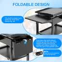 Foldable Griddle Side Shelf and Griddle Caddy for Blackstone 28" Griddles, Griddles Side Table and Storage Box with Paper Towel Holder, 4 Utensil Hooks for Blackstone Grill Accessories Space Saving