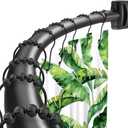 Black Curved Shower Curtain Rod,35-76 Inches Adjustable Length Curved Shower Rods Round Shower Curtain Rod Rust Proof Stainless Steel Curved Shower Rods For Bathroom