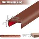 Slimline Cabinet Door Edge Protector, 3/4" Self Adhesive Peel and Stick Rubber Edge Guards, Flexible U Shaped Strips for Kitchen & Garbage Drawer Fronts, Edge Trims for Desks and Shelfves, Black, 10Ft