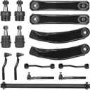 Front Upper and Lower Control Arm Tie Rod End Sway Bar End Links Suspension Kit Replacement for 1999 2000 2001 2002 2003 2004 Jeep Grand Cherokee - 15pcs Set