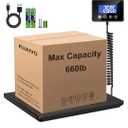 Shipping Scale, 660lbs Heavy Duty Digital Luggage Scale for Packages, 0.35oz High Accurate Postage Scale for Small Business, Warehouse, Home Use, Battery & Charging Cable Include