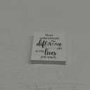 Inspirational Office Decor Never Underestimate the Difference You Made and the Lives You Touched Wooden Box Sign for Women Coworkers, Motivational School Classroom Wood Box Sign Decor 5 x 5 Inches