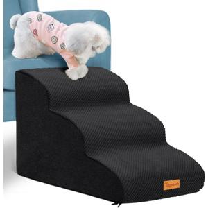 Topmart 3 Tiers Foam Dog Ramps,Non-Slip Pet Step,Extra Wide Deep Dog Stair