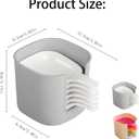 2 Set Dipping Sauce Plate and Holder, Plastic Dipping Dish, Soy Sauce Dish, Mini Dipping Bowls with Handle, for ketchup, Soy, Barbecue and Party Dinner