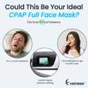 2 Packs Full Face CPAP Mask Cushion (L) for ResMed Airfit F20 & Airtouch F20, Innovative 3D Memory Foam with Built-in Silky Brown Velvet Liner - Highlights Cozy Fit & Leak-Free Seal for F20 Mask Large