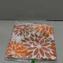 Horaldaily Orange Grey Dahlia Table Cloth 60×104 Inch Rectangular, Modern Geometry Flower Decor Table Covers for Kitchen Dining, Washable Seasonal Tablecloth for Party Picnic Dinner Decor