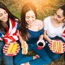 JOYIN 200 Pcs July 4th Plates & Napkins Patriotic Party Supplies, American Flag Patriotic Paper Plates Napkins, 4th of July Memorial Independence Day Party Tableware Decoration Supply, Serve 50