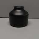 Goaste Metal Matte Flower Vase, Small Black Vases for Flower, 6.5 Inch Tall Iron Frosted Flower Arranging Vase for Table Centerpiece, Home, Shelf, Office, Garden Decor, Black