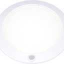 Good Earth Lighting Rechargeable Lithium ion Battery LED Motion-Activated 7-Inch Round Closet Light - White - 25W Incandescent Equivalent - 4000K - Motion Sensing up to 15 ft