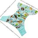 Cloth Diapers 6 Pack with 6 Inserts & 1 Wet Bag - Waterproof Cover, Washable, Reusable & One Size Adjustable Pocket Diapers for Newborns and Toddlers (Bear Set), One Size