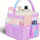 Attmu Mesh Shower Caddy Portable for College Dorm Room Camping Essentials, Shower Caddy Dorm with 9-Pockets, Large Capacity Hanging Basket Bathroom Bag for Toiletry, Swimming, Gym, Camp, Beach