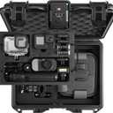 Case Organizer for GoPro Hero 13, Lockable TSA Dual Layer Waterproof Hard Carrying Case for GoPro Hero 12/11/10/9/8/Media Mod/Volta/Creator Edition/Action Camera and Other Accessories