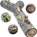 GRETMIX Cat Tunnel,3 Way Cat Toys,Tree Trunk Cat Tunnels for Indoor, Cat Maze for Kitty, Puppy, Kitten,Rabbit to Chase and Play, Collapsible Tube, Easy to Store Kitten Tunnel,L59,Tree Design Gift